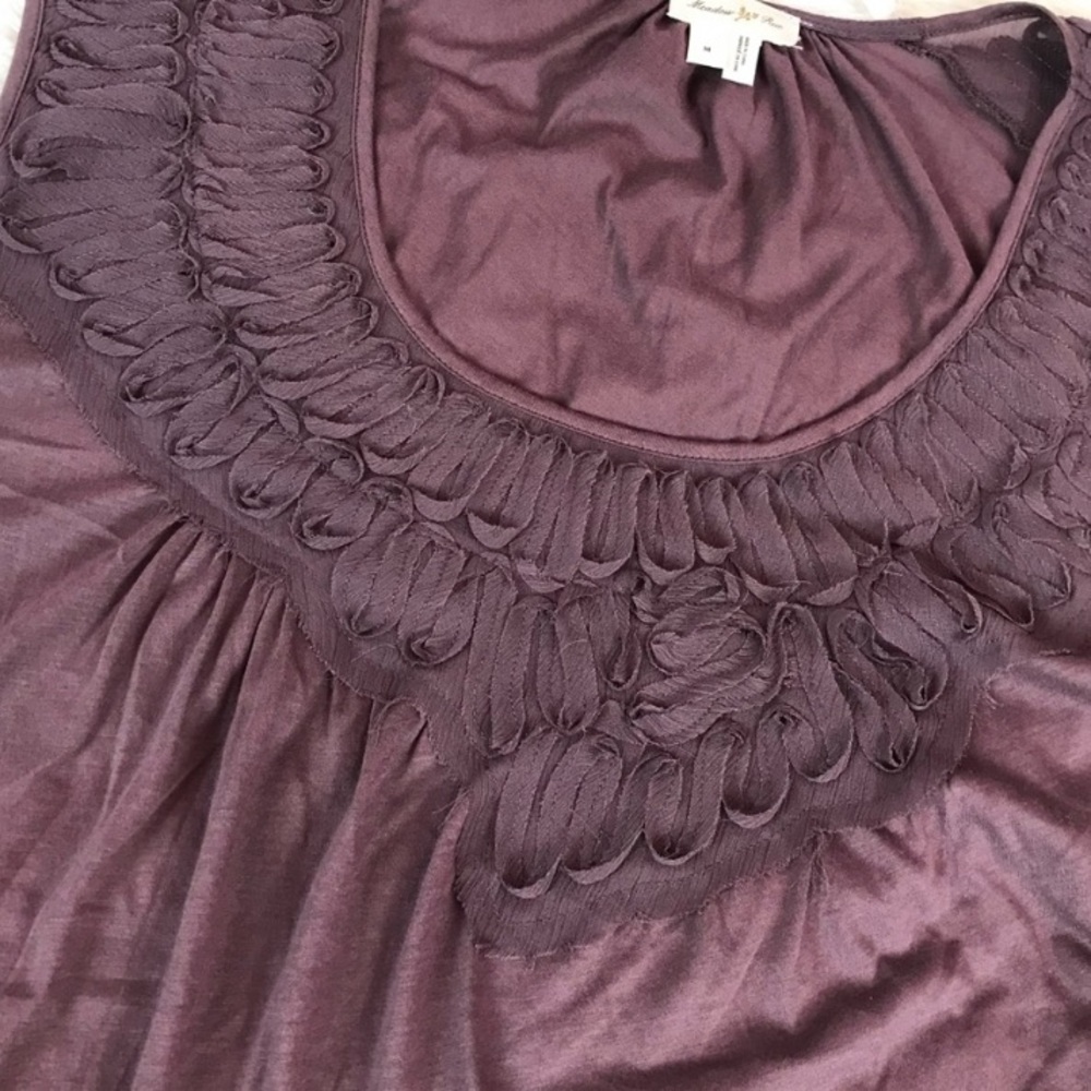 Anthropologie Meadow Rue Mauve Top. Cotton-Rayon Blend. - Picture 5 of 8